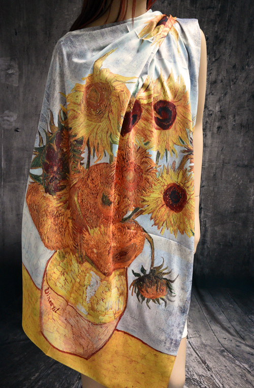 Sjaal Van Gogh Stilleven met akkerbloemen en rozen - Kröller-Müller