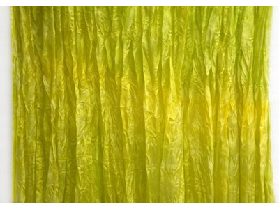 Echte zijden handgeschilderde krinkelsjaal, lentegroen en pastelgeel